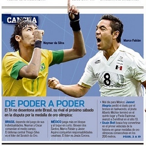 Capa do jornal mexicano Reforma destaca final e lembra que o Brasil "depende de individualidades"