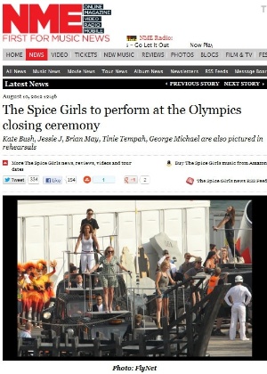 Site NME mostra Spice Girls ensaiando para o encerramento dos Jogos Olímpicos de Londres - Reprodução/NME