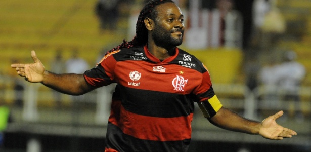 Love comemora primeiro gol do Flamengo no jogo do último sábado, contra o Náutico - Alexandre Vidal/ Fla Imagem