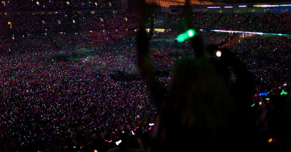 Beyoncé mostra foto de estádio lotado antes de show. A cantora divulgou algumas fotos pessoais em seu Tumblr