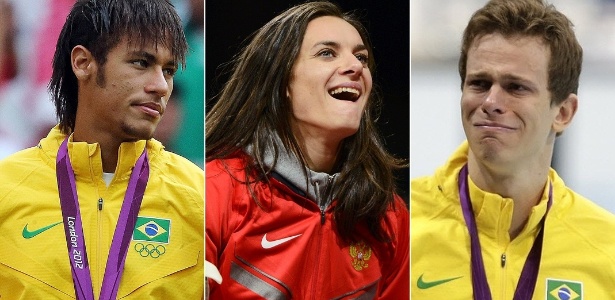 Neymar, Isinbayeva e Cielo: trio não conseguiu brilhar nos Jogos Olímpicos de Londres