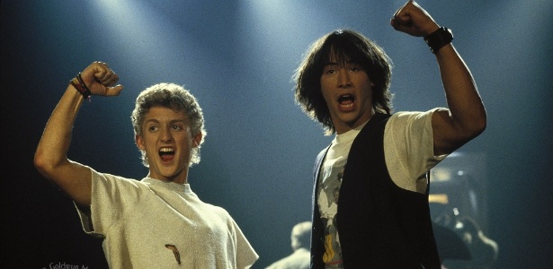 Alex Winter e Keanu Reeves em cena de "Bill & Ted - Uma Aventura Fantástica", de 1989 - Divulgação