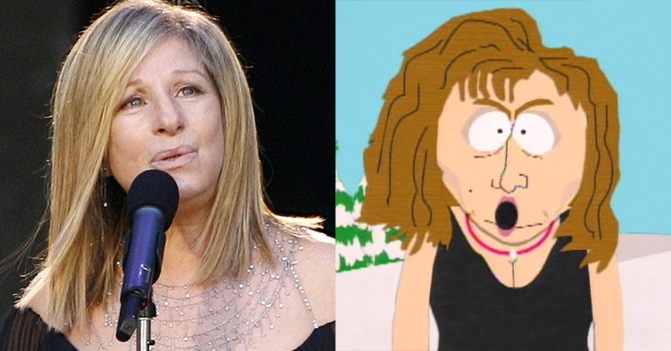 Barbra Streisand em versão South Park - Montagem UOL