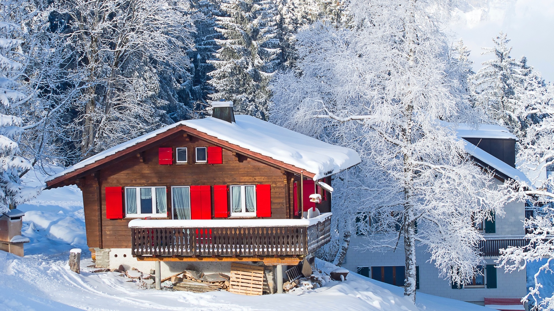 Chalé suíço, construído basicamente com madeira - Getty Images