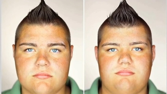 Imagens de Martin Schoeller registram gêmeos com mesma expressão - BBC