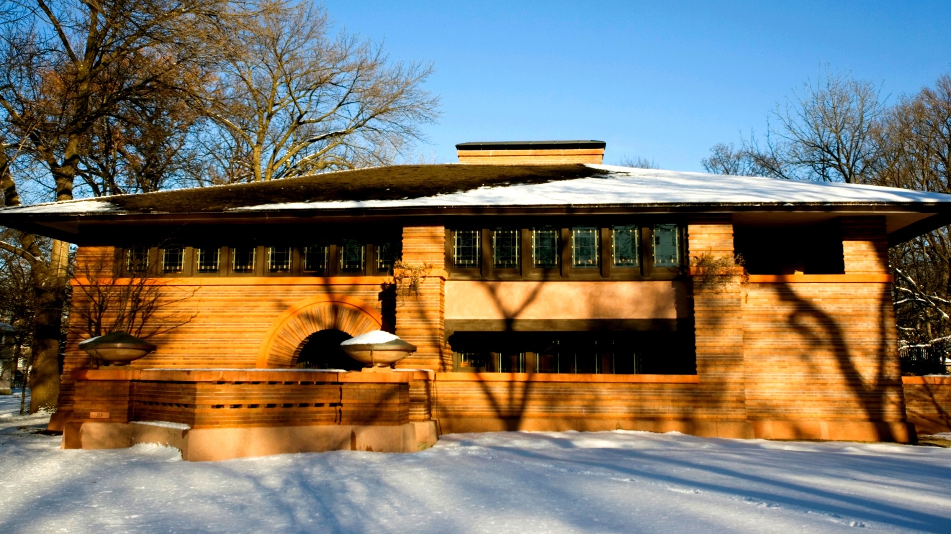 Casa projetada pelo arquiteto modernista norte-americano Frank Lloyd Wright (1867-1959), considerada exemplar do estilo pradaria - Getty Images