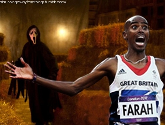 Mo Farah correndo do Pânico - Reprodução/mofarahrunningawayfromthings.tumblr.com