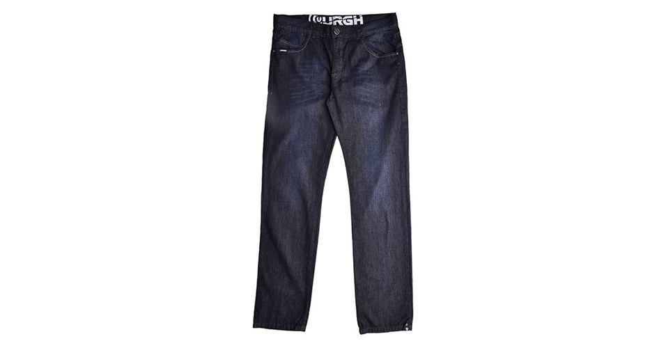 Calça jeans Urgh de corte reto e lavagem escura; a partir de R$ 129, na Kanui (Tel.: 4005-1092) Preço pesquisado em agosto de 2012 e sujeito a alteração  - Divulgação