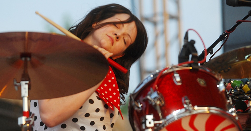 A baterista Meg White, do duo White Stripes