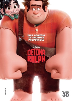 Pôster brasileiro da animação "Detona Ralph" - Divulgação