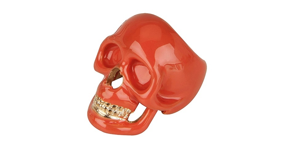 Nas grandes magazines pode-se encontrar bons acessórios a preços acessíveis. Colar laranja de caveira; R$ 32,90, na Renner (www.lojasrenner.com.br). Preço pesquisado em agosto de 2012 e sujeito a alterações - Divulgação
