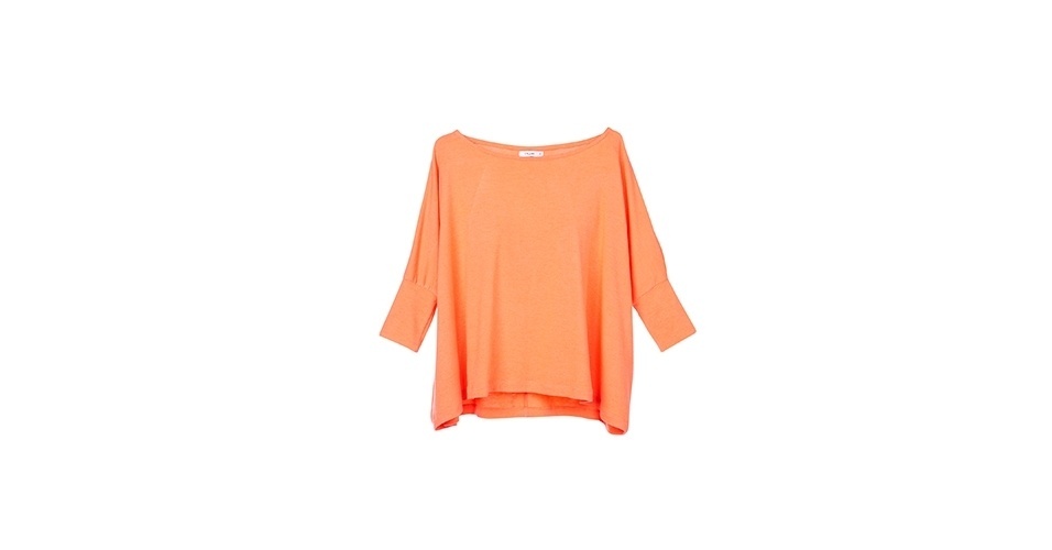 O coral apareceu na maioria das coleções de verão das lojas de departamento. Blusa soltinha de algodão; R$ 19,90, na Pernambucanas (www.pernambucanas.com.br). Preço pesquisado em agosto de 2012 e sujeito a alterações - Divulgação