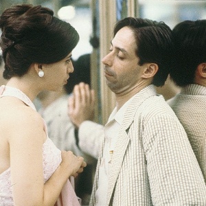 Os atores, Pedro Cardoso e Fernanda Torres, em cena do episódio "O Primeiro Pecado", do filme "Traição", baseado na obra de Nelson Rodrigues (1998) - Divulgação