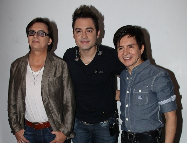 Chitãozinho e Xororó com Fernando, Fernando & Sorocaba, ao centro. Dupla grava nesta quarta (22) "Do Tamanho do Nosso Amor", novo projeto com composições inéditas - Manuela Scarpa/ Foto Rio News