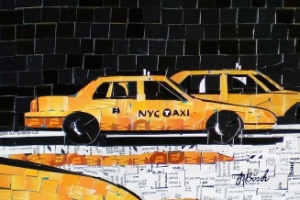 A artista alemã Nina Boesch criou colagens sobre Nova York usando cartões e bilhetes de metrô (24/8/12) - Nina Boesch/www.metrocardyourself.com