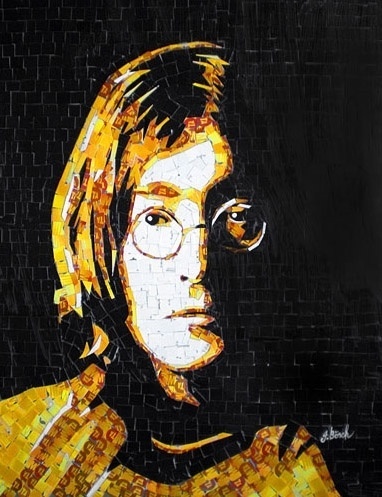 A artista diz que consegue as imagens coloridas usando a parte da frente dos bilhetes e as cores de fundo - preto, branco e cinza -, com o verso (24/8/12) - Nina Boesch/www.metrocardyourself.com