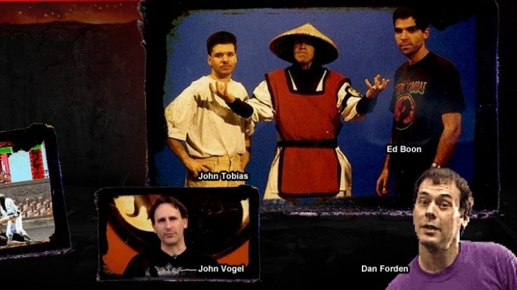 A equipe de "Mortal Kombat" tinha quatro integrantes no começo: o programador John Tobias, os artistas Ed Boon e John Vogel, e o designer de som Dan Forden (ele aparece eventualmente no jogo como um "easter egg"). Inicialmente, o plano era de um jogo de luta estrelado por Jean-Claude Van Damme, o mais famoso ator de ação da época. Isso não aconteceu, mas muito do filme "O Grande Dragão Branco" está no game, como a história do torneio e o "golpe baixo" de Johnny Cage - Montagem sobre imagens de reprodução - Montagem sobre imagens de reprodução