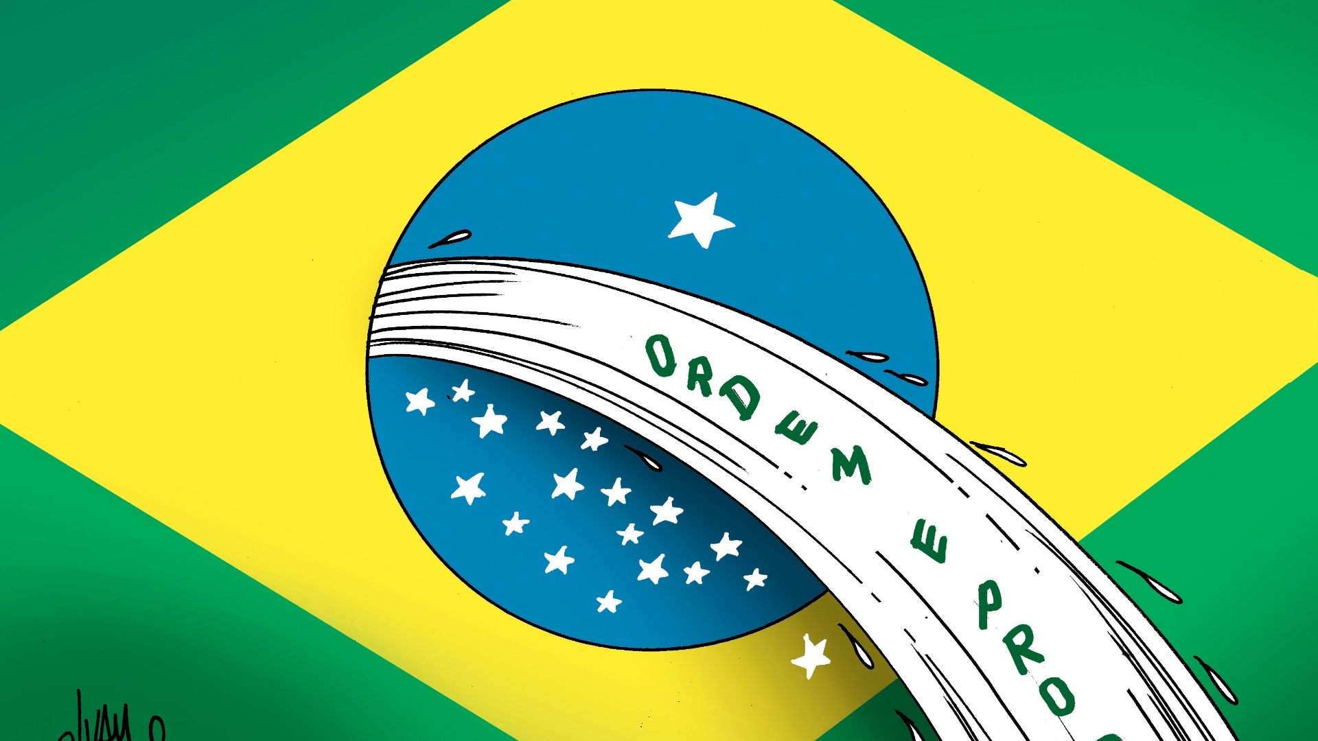 Charge do brasileiro Ivan Cabral, um dos artistas presentes no 39º Salão do Humor de Piracicaba. Em 2012, o salão distribui R$ 47 mil em prêmios para os melhores artistas, anunciados no dia da abertura - Divulgação