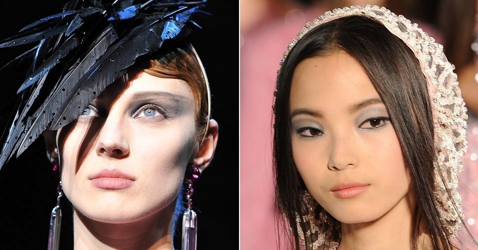 desfiles armani e chanel - sombra cinza - Getty Images