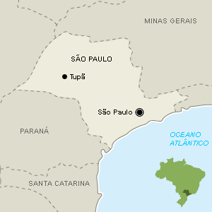 Tupã está a 514 km de São Paulo - Arte UOL
