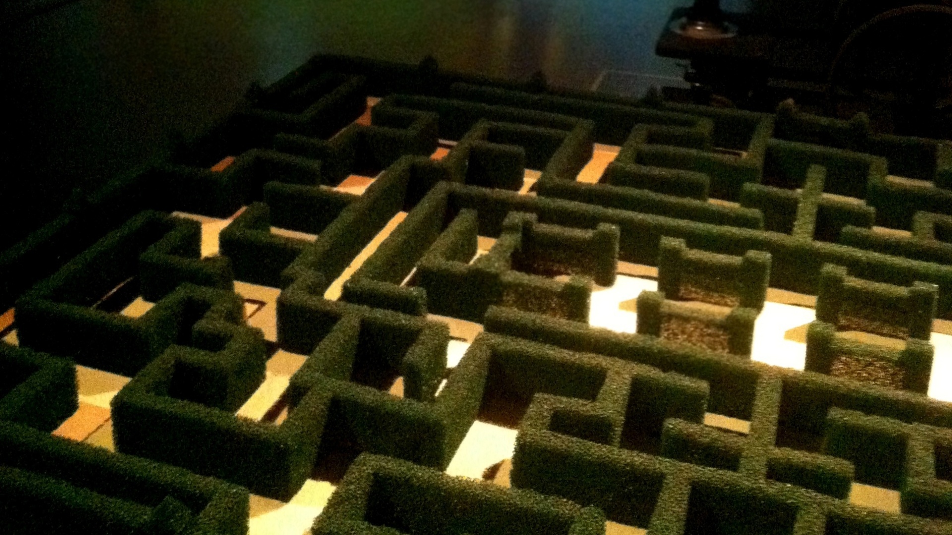 Maquete original do labirinto do filme "O Iluminado" em exposição do cineasta Stanley Kubrick em Amsterdã (24/08/2012) - James Cimino/UOL