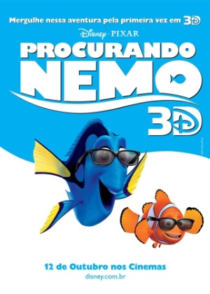 Pôster brasileiro de "Procurando Nemo 3D" - Divulgação