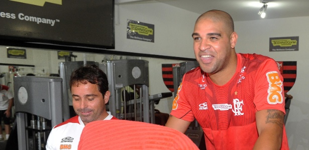 Adriano realizou apenas um trabalho regenerativo na academia do CT do Flamengo - Alexandre Vidal/Fla Imagem