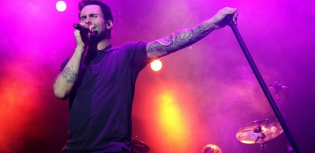 A banda Maroon 5, do vocalista Adam Levine, se apresentou no HSBC Arena, zona oeste do Rio (25/8/12) - AgNews