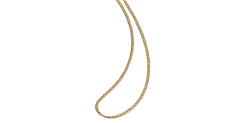 Corrente em ouro amarelo; R$ 1.150, na Vivara (SAC 0800 7744999) Preço pesquisado em agosto de 2012 e sujeito a alteração  - Divulgação