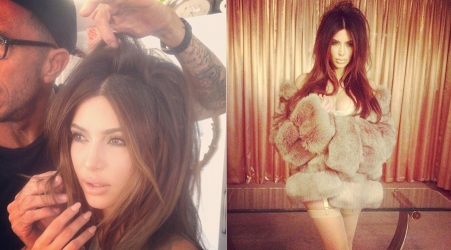 Kim Kardashian fez um ensaio fotográfico nesta segunda (27/8/12)