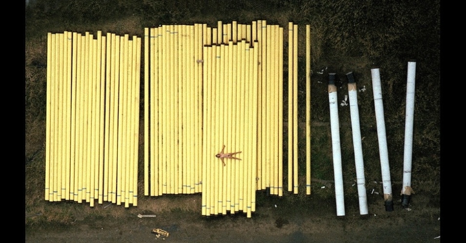 "Sempre fui fascinado pela perspectiva dos pássaros, pela ideia de ver as coisas embaixo, sempre verticalmente", disse Crawford à BBC Mundo - John Crawford