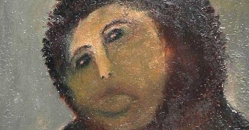 A pintura Ecce Homo "restaurada" pela espanhola Cecilia Giménez