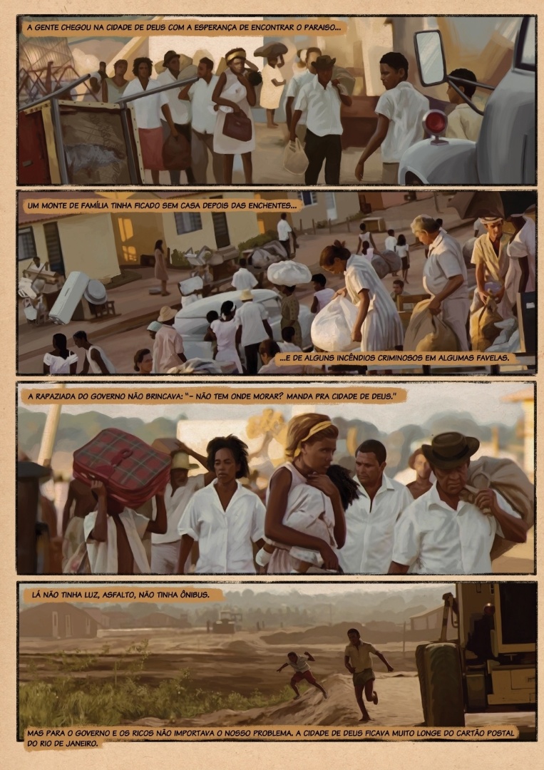 "Cidade de Deus - a HQ" foi dividida em três volumes que acompanham as três fases do filme de Fernando Meirelles  - Divulgação