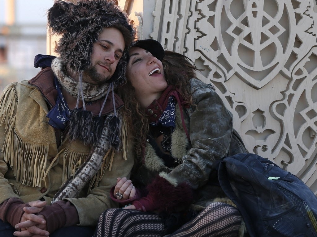 O festival de arte, tecnologia e música Burning Man começou nesta segunda-feira (27), em Black Rock City, Nevada, nos Estados Unidos. Neste ano, o festival espera receber 60 mil pessoas - REUTERS/Jim Urquhart