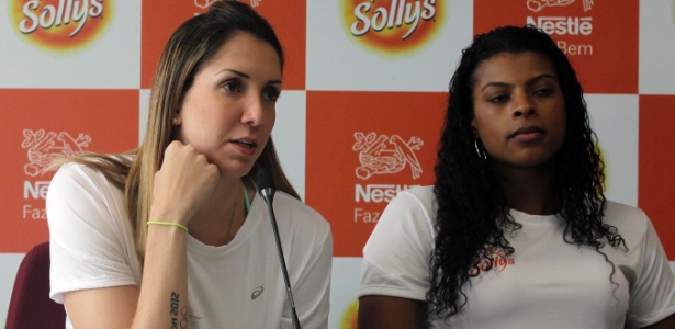 Thaísa e Fernanda Garay participam de coletiva na apresentação do Sollys/Nestlé - FABIO RUBINATO/AGF