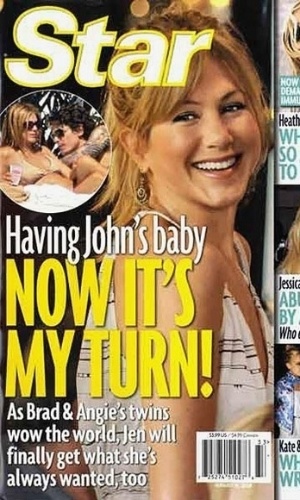 A "Star" quis criar uma rivalidade entre Jen e Brad Pitt, com a manchete "Agora é a minha vez!"