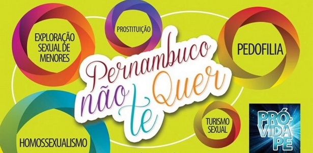 Cartaz considerado homofóbico causou reação em redes sociais de Pernambuco - Reprodução