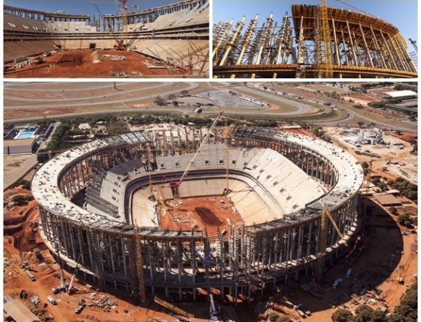 Estádio Nacional Mané Guarrincha, em Brasília, está 72% pronto para o Mundial