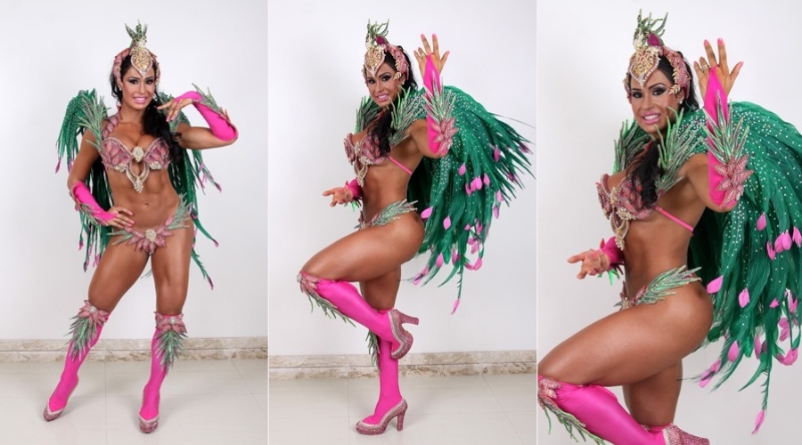 Gracyanne Barbosa fez ensaio fotográfico caracterizada como rainha da bateria da Mangueira (4/9/12)