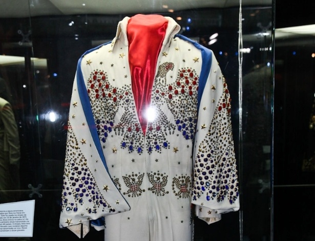  O macacão "Eagle", usado no especial de 1973 "Aloha from Hawaii", está na exposição "The Elvis Experience", que chega ao Brasil em setembro de 2012 - Manuela Scarpa/Foto Rio News