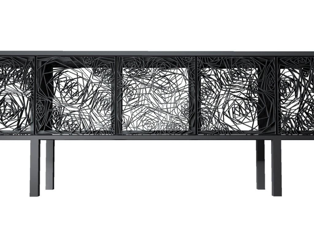 Móveis externos (imagem do NYT, usar apenas no respectivo material) - Buffet de metal dos Irmãos Campana - Divulgação