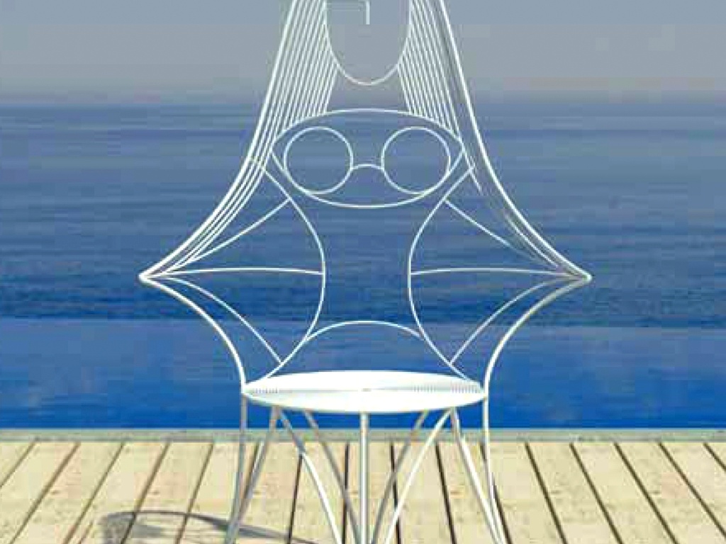 Móveis externos (imagem do NYT, usar apenas no respectivo material) - Cadeira "Vana", criada por Karim Rashid para a Talenti - Divulgação