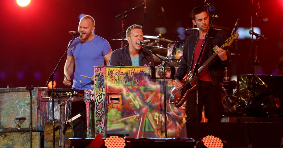 Banda britânica Coldplay se apresenta durante cerimônia de encerramento dos Jogos Paraolímpicos de Londres