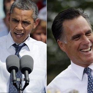 Os candidatos Obama e Romney - Jay LaPrete/AP / Jae C. Hong/AP 