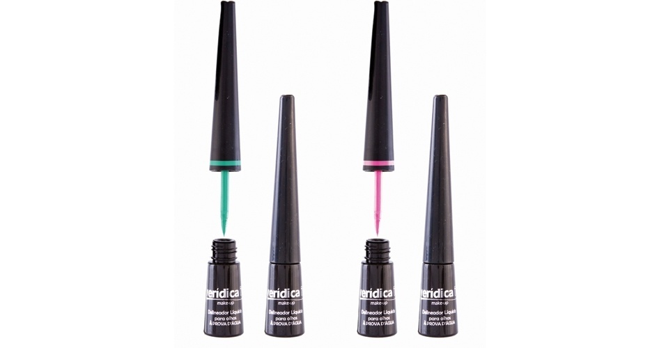 A Verídica It aposta nos delineadores coloridos entre seus lançamentos de verão. Preço sugerido: R$ 14 (cada). SAC: (11) 3672-2122 | Preços pesquisados em setembro de 2012 e sujeitos a alterações - Divulgação