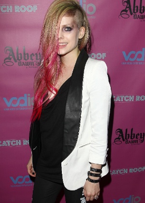 Avril Lavigne em uma festa em Nova York, nos EUA(10/9/12)