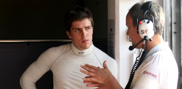 Cortado por falta de pagamento, brasileiro Luiz Razia não chegou a estrear pela Marussia na Fórmula 1 - Divulgação / Force India