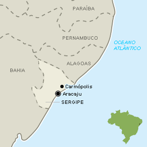 Carmópolis está a 48 km de Aracaju - Arte UOL