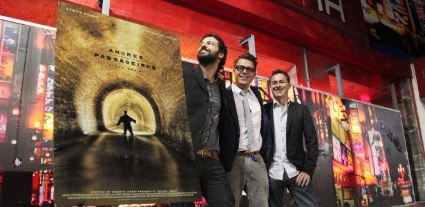 Equipe de "Amores Passageiros": Augusto Canani (diretor), Vicente Saldanha (diretor de arte) e Tommy Mckay (assistente de direção) - Prana Filmes/Divulgação