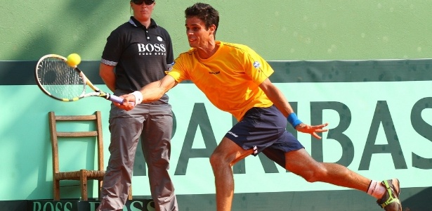 Rogerinho venceu o estreante russo Stanislav Vovk na Copa Davis - Luiz Pires/FOTOJUMP